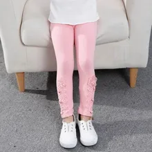 Леггинсы для девочек весенне-осенние новые стильные детские штаны для маленьких девочек брюки для маленьких девочек верхняя одежда эластичная одежда в западном стиле