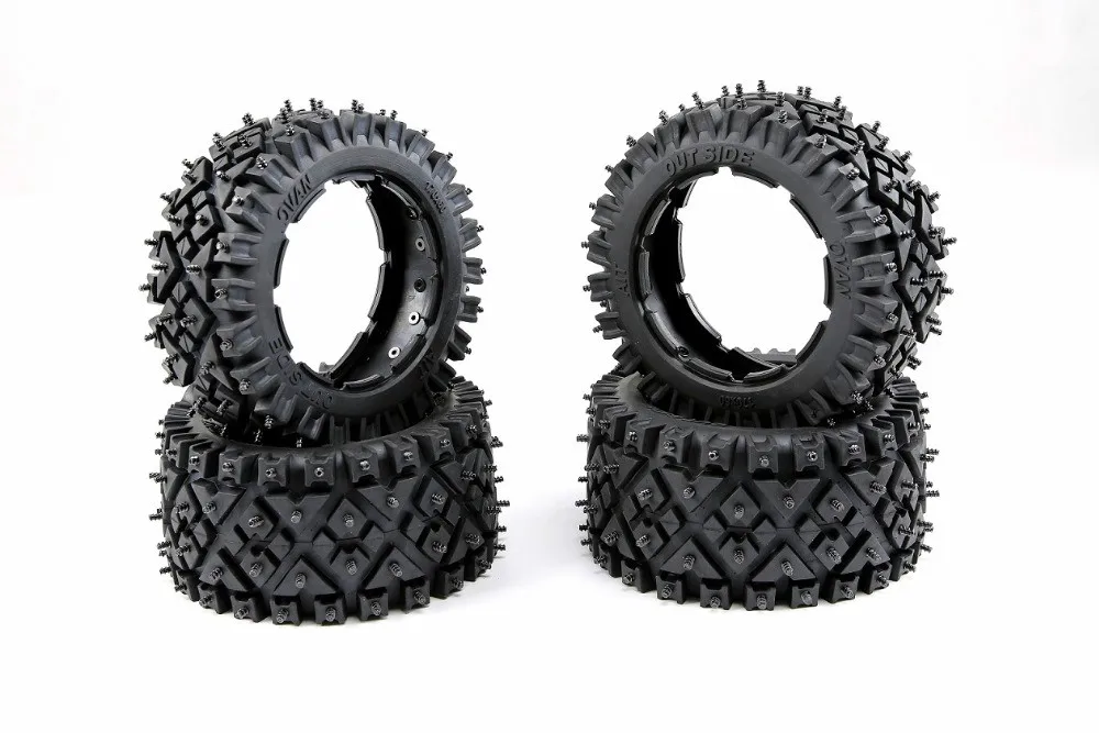 Tire Skin 5B вездеходные ногтей шин передние и задние шины 4 шт./компл. для 1/5 HPI Baja 5B ROVAN KM1.0 2,0 - Цвет: Tire Skin