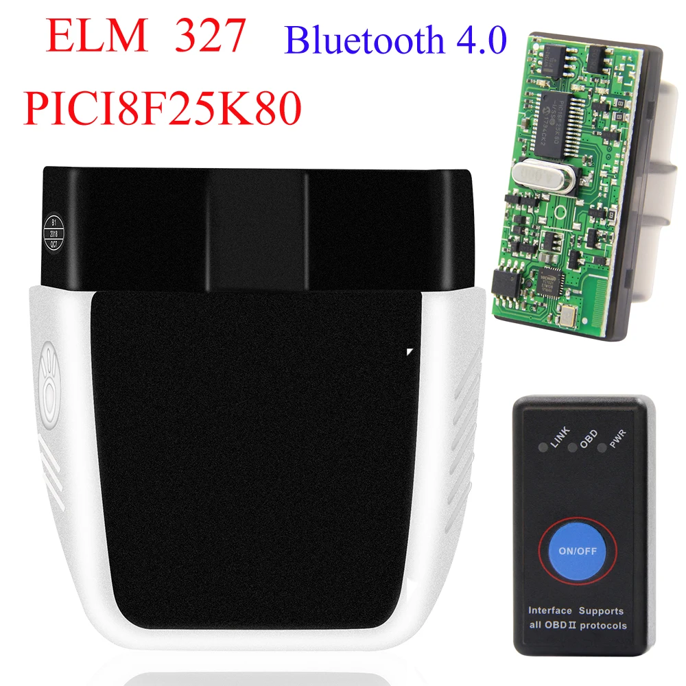 Мини ELM 327 Bluetooth 4,0 с выключателем питания 25K80 ELM327 V1.5 V2.2 OBD2 инструмент сканирования интерфейса для IOS Android Easydiag