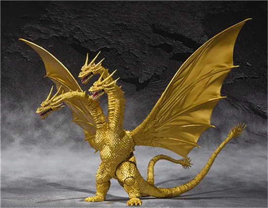 Фильм Gojira 3 головы золотой дракон король BJD Суставы подвижные ПВХ фигурка Коллекционная модель игрушки