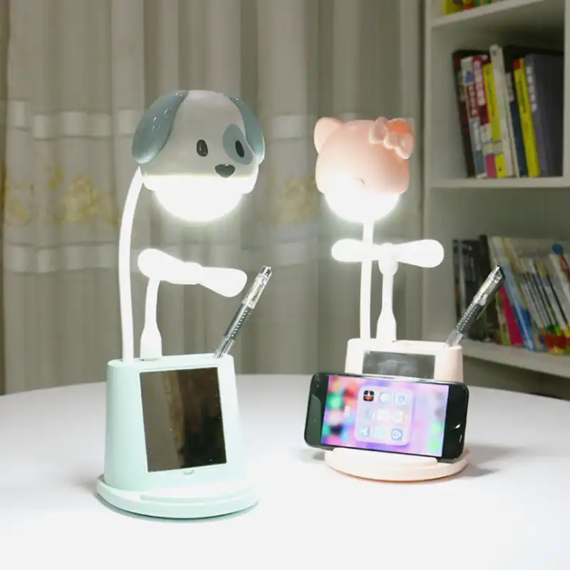lamparas led de escritorio recargables por usb ajuste de atenuacion tactil lampara de estudio para ninos soporte para telefono luz de lectura con