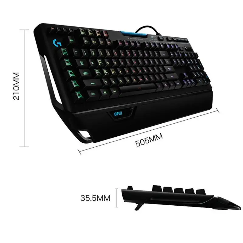 Logitech G910 Orion Spark RGB Механическая игровая клавиатура 9 Программируемая клавиша