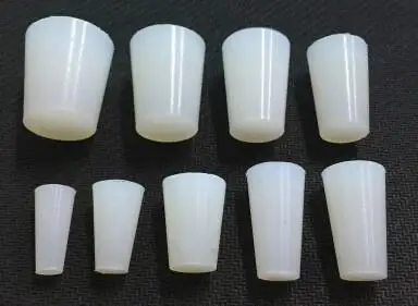 

100pcs/lot 4.7mm-8.7mm Tapered Silicon Bung Stopper, Test Tube Silicon stopper for Laboratory experiments