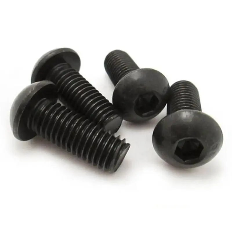 M5x20mm шестигранный колпачковый винт с внутренним шестигранником болт Черный 50 шт