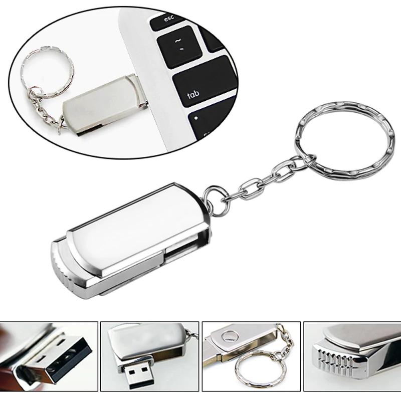 Портативный металлический Usb флеш накопитель флешка 128 ГБ 64 32 16 4G USB 2 0 супер мини usb