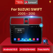Junsun V1 Android 10,0 AI Control de voz de la Radio del coche reproductor Multimedia para Suzuki Swift 2005, 2006, 2007, 2008-2010 navegación 2 Din
