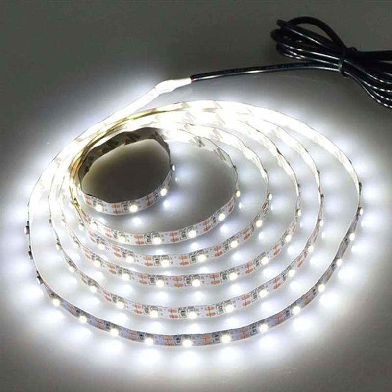 White ТВ СВЕТОДИОДНЫЙ светильник 5 в 2835 USB гибкая лента 0,5 м 1 м 2 м 3 м RGB теплый белый декоративный светильник - Испускаемый цвет: White