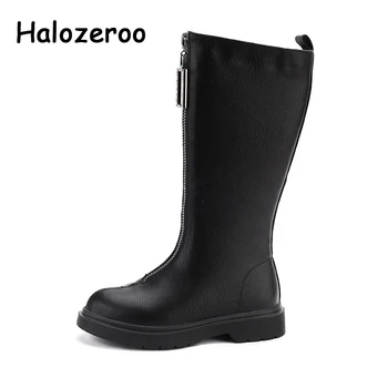 

Winter New Kids Knee High Boots Baby Girls Princess Boots Children Rhinestone Warm Shoes Fashion Brand Boots Black Soft Boots