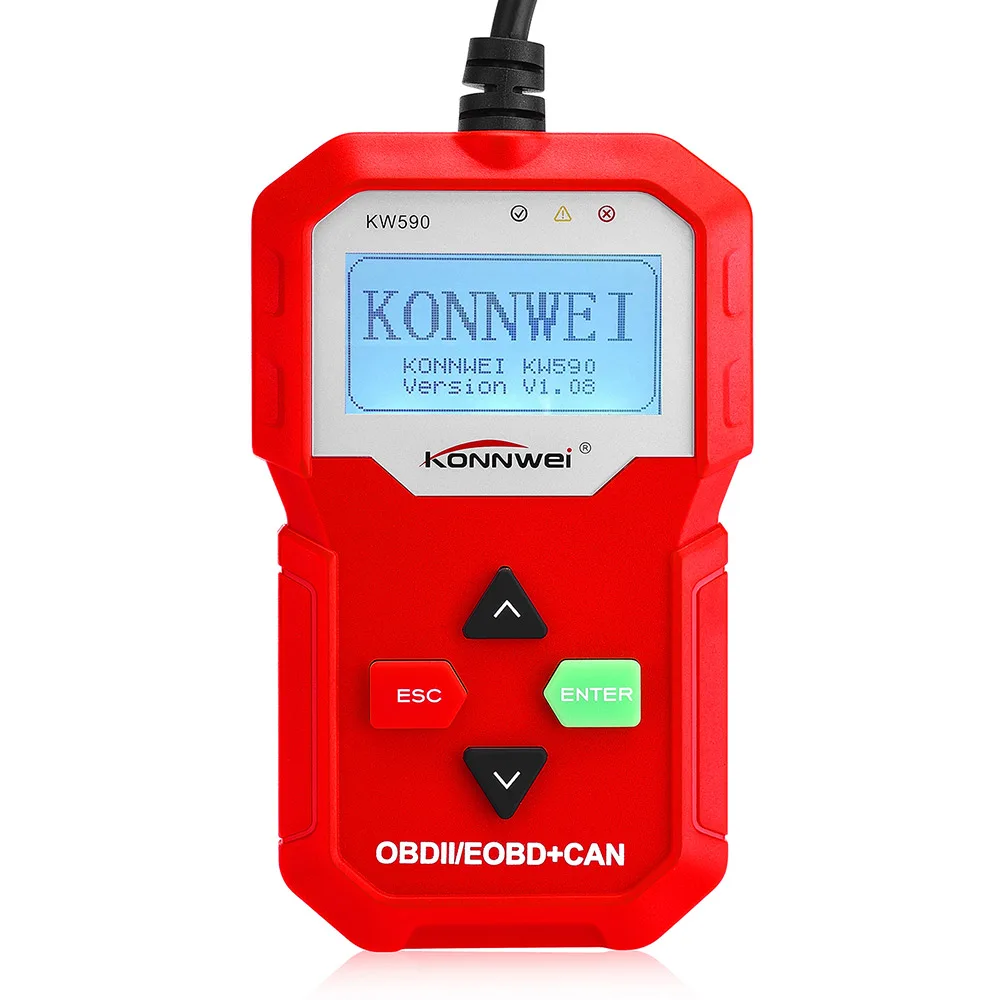 Vehemo OBD2 автомобильный диагностический сканер двигателя для KONNWEI KW590 автомобильный инструмент для чтения кода