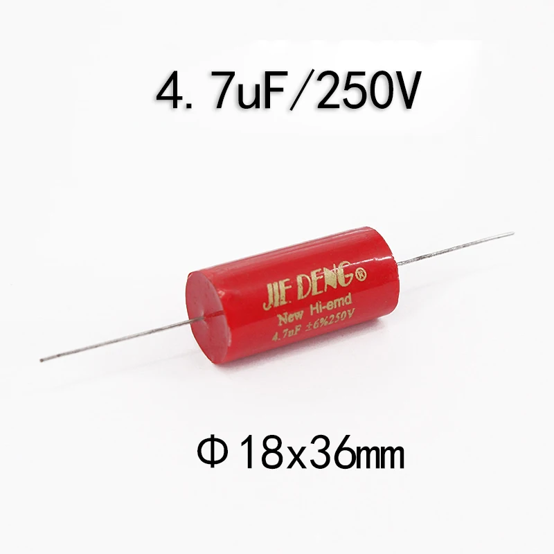 

1pcs 4.7UF250V Metallized Axial Frequency Divider Audio Capacitor High Speech Capacitor
