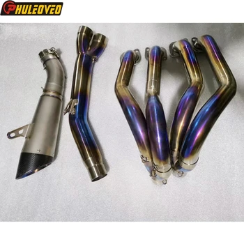 Titanium Alloy for Kawasaki NINJA H2 CARBON H2SX H2SX SE ZH2 ZH2 SE Motorcycle Exhaust Full System Header Collector Front Pipe