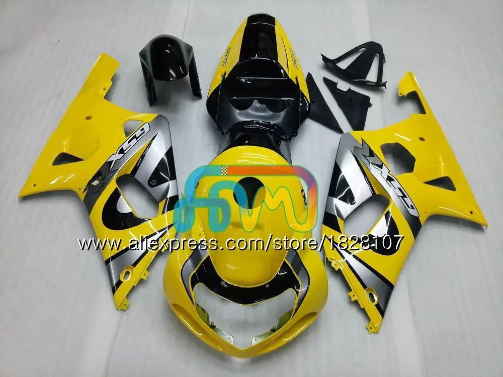K1 средства ухода за кожей для SUZUKI GSXR-750 GSXR600 01 02 03 35BS. 0 GSXR 750 600 ввиде горшка 01-03 CC GSX-R600 GSXR750 2001 2002 2003 обтекателя черный серебристый - Цвет: No. 34