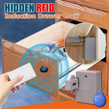

Durable Without Perforate Hole RFID Drawer Lock for Cabinet Safety Lock DIY Digital Lock for Door Control System Safety Lock