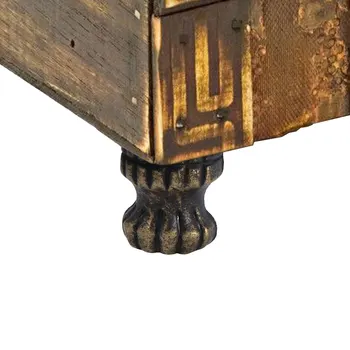 

4pcs Retro Leg Corner Protector Antique Brass Jewelry Chest Wood Box Decorative Feet Leg Corner Protector Hardware