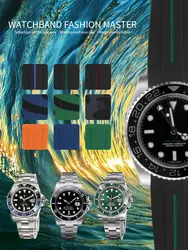 Влагостойкий ремешок для часов резиновый силиконовый ремешок для Rolexwatch Дайвинг Спорт Watchstrap Камуфляж для Submariner GMT браслет 20 мм