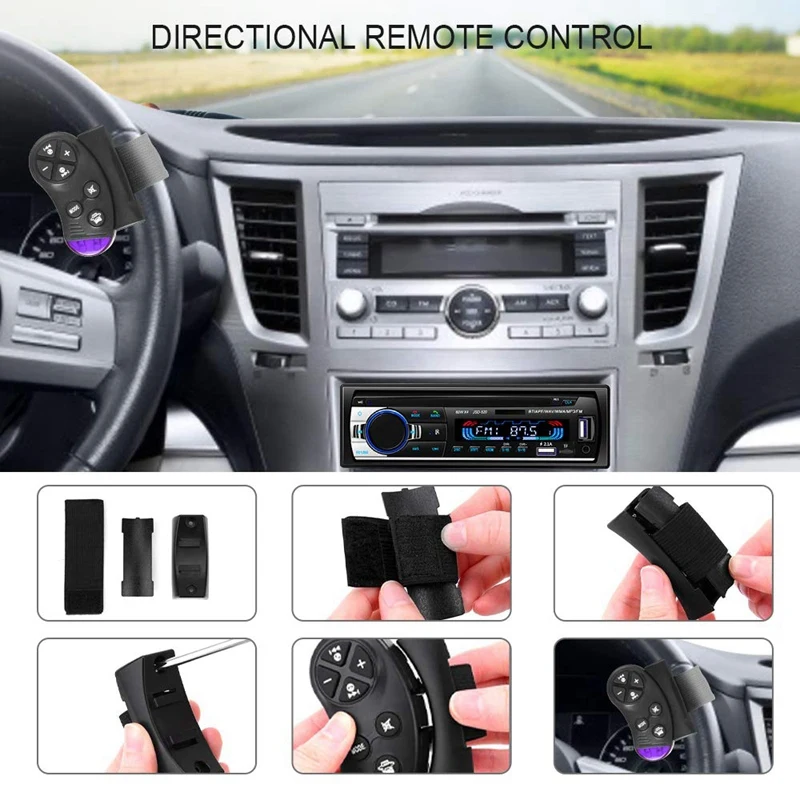 Автомобильный MP3 автомобильный радиоприемник проигрыватель 1 DIN 2.1A двойной USB быстрая зарядка Bluetooth Handsfree цифровой медиаплеер 4X65W fm-радио поддерживает IOS an