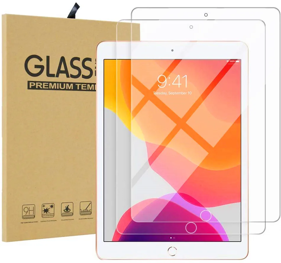 Прозрачный 2 предмета Экран протектор для iPad 10,2 ультра-тонкий прозрачный стойкая к механическим повреждениям закаленное Стекло пленка для iPad 7th gen A2200 A2197 - Цвет: Прозрачный