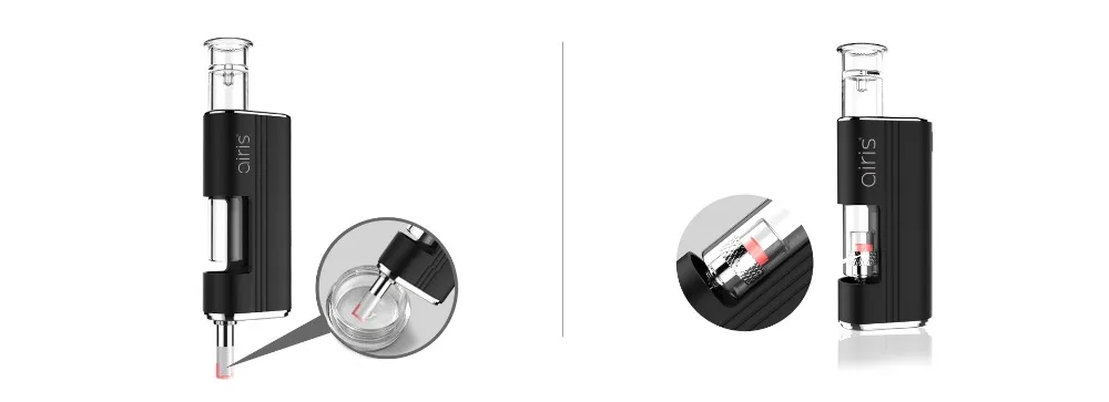AIRISTECH airis Headbanger воск испаритель 1500ohm 2в1 вейп Ручка Комплект Qcell катушкой электронная сигарета