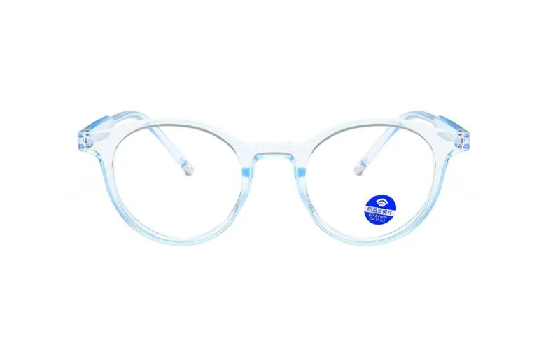 Круглые очки оправа женские мужские компьютерные голубые легкие очки ретро очки для близоруких прозрачные поддельные солнцезащитные очки Oculos De Grau - Цвет оправы: Transparent blue