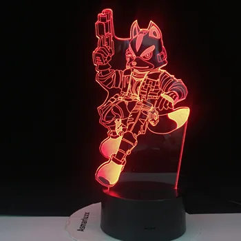 

Starfox 3D Table Lamp USB Touch Sensor 7 Colors Changing Action Figure Fox Decorative Lamp Child Kids Baby Gift Dropshipping