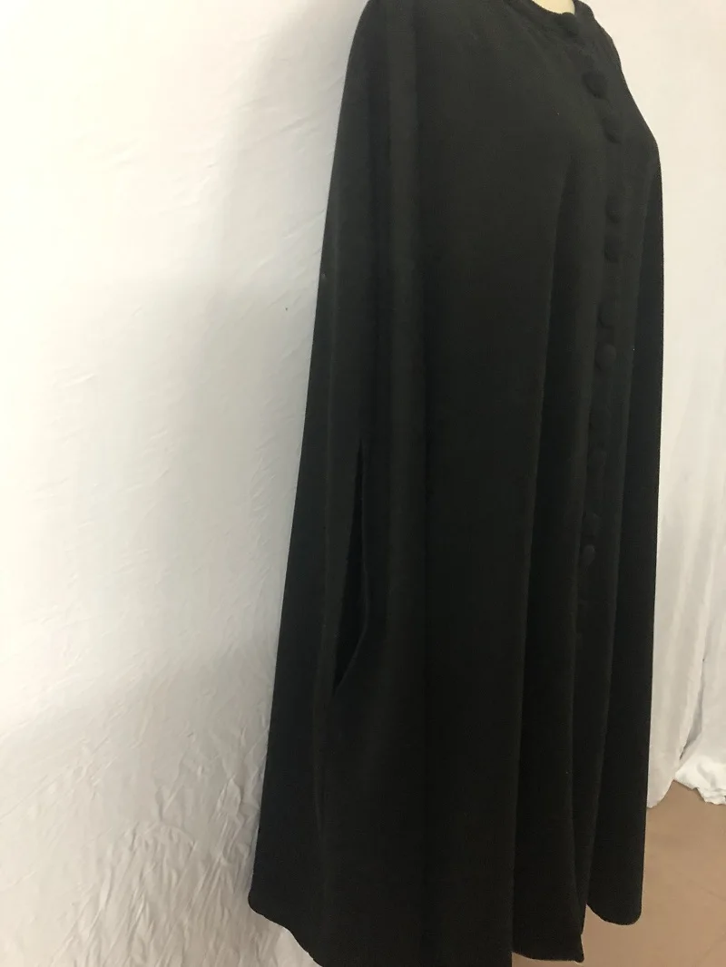 510# европейский и американский AliExpress однобортный круглый вырез большой подол Плащ шаль удлиненный Дафлкот