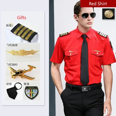 Style 7 Новое поступление, мужские высококачественные рубашки пилота, форменные комплекты, мужские рубашки с коротким рукавом, летние мужские женские рубашки - Цвет: Style 7