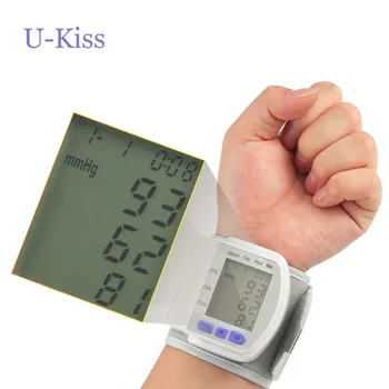 

2018 New Digital LCD Automatic Wrist Blood Pressure Monitor Device Measurement Pulse Heart Beat Meter Health Care Tool