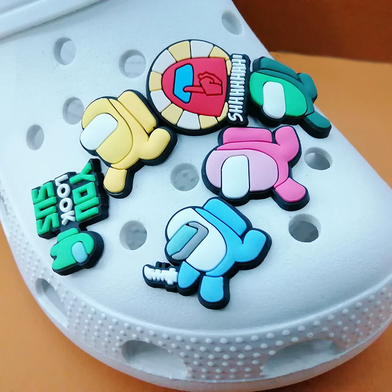 Una sola Venta de tipo de personaje del juego zapatos de PVC encanto accesorios lindo decoraciones de que los hijos de cocodrilo Jibz como