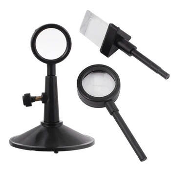 

4Pcs Optical Lens Creative Durable Portable Practical Triangular Prism Convex Lens Concave Lens for School Lab Home