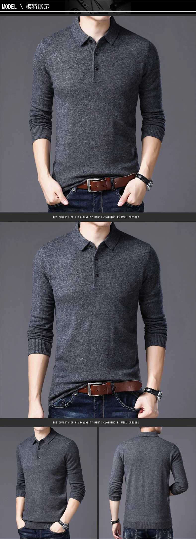 AH11190 Fashion Men's Sweaters Runway Luxury famous Brand European Design party style Men's Clothing