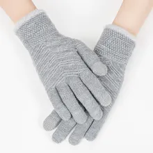 Evrfelan женские трикотажные зимние перчатки мягкие теплые толстые перчатки для катания на лыжах с сенсорным экраном вязаные варежки 4 цвета