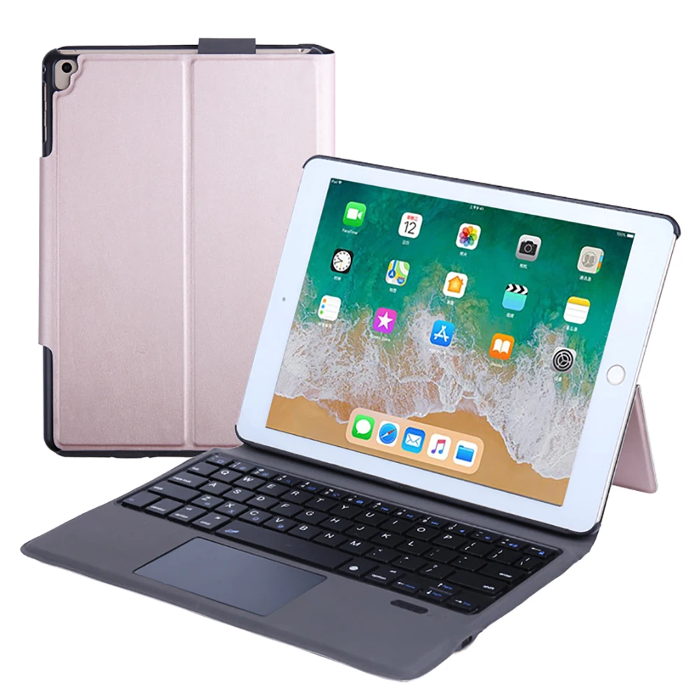 Беспроводная Bluetooth клавиатура чехол с сенсорной панелью для iPad 9,7 дюймов iPad 5th 6th кожаный чехол-подставка клавиатура для планшетного компьютера