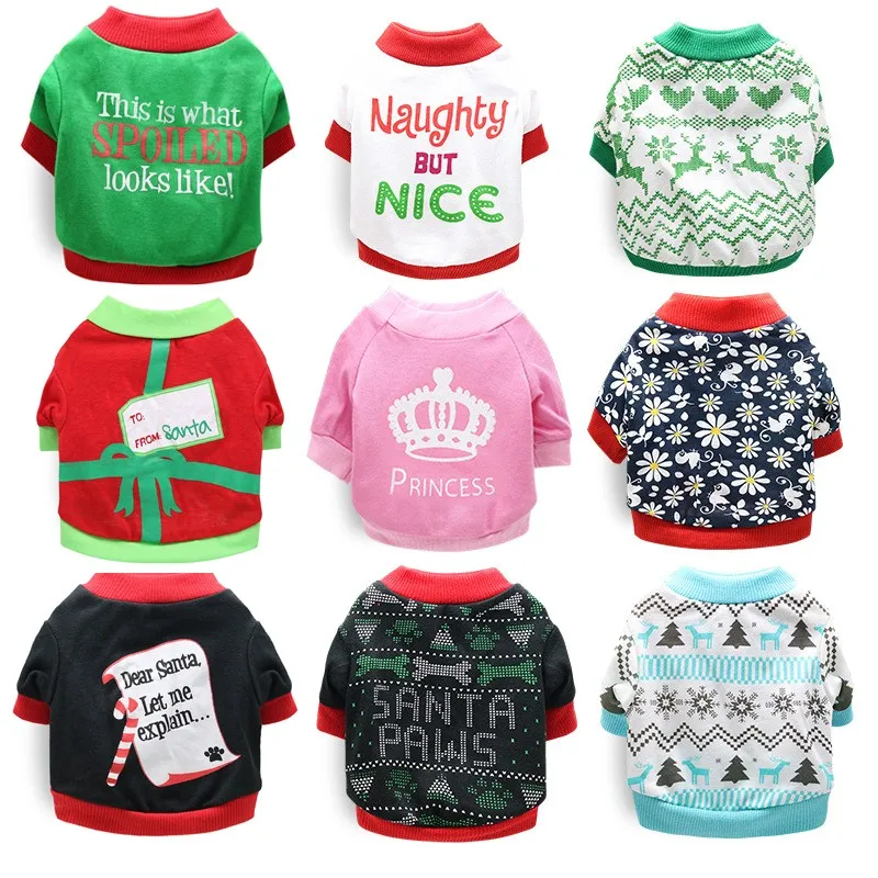 

Christmas Dog Clothes New Year Pets Dogs Clothing for Small Medium Dogs Costume Chihuahua Pet Shirt Warm Dog Clothing Yorkshire