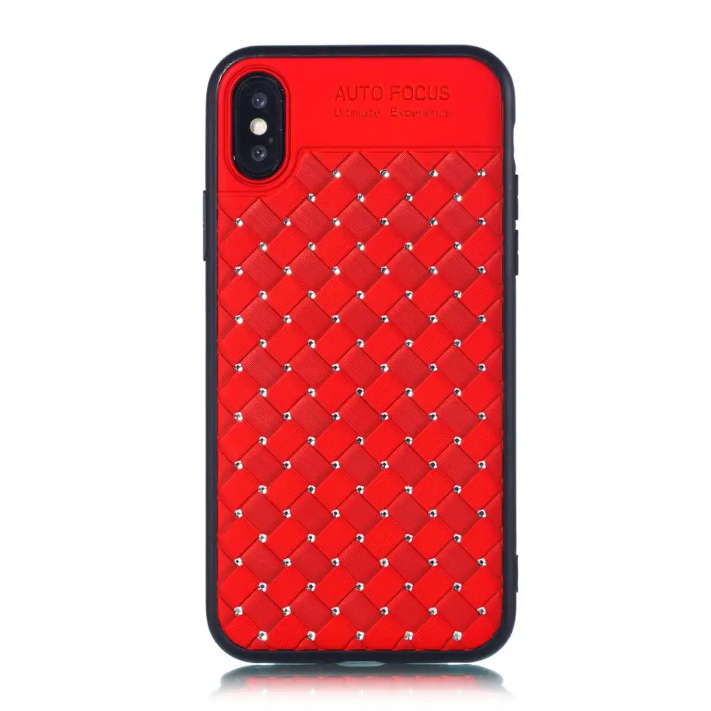 Роскошный блестящий чехол с бриллиантами для Iphone Xr X Xs Max, блестящий чехол для девочек, для Iphone 6, 6s, 7, 8 Plus, модный силиконовый чехол из поликарбоната - Цвет: red