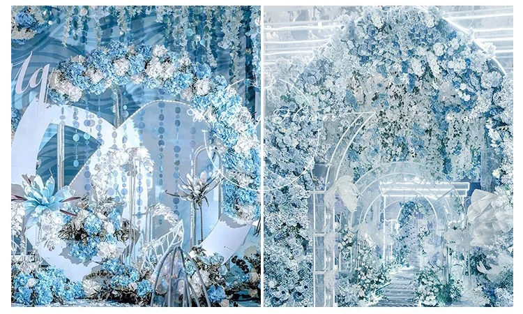 JAROWN Wedding Flowers Artificial Silk Flower Row Line Arch Floral Outdoor Lawn Wedding Bauble Decoration Fake Flower Flores Para Manualidades (14)