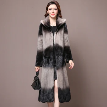 

E New Fashion Women Long Woolen Coat for Slim Type Female Winter Wool Jackets Autumn Winter Women's Wool Plaid Coat