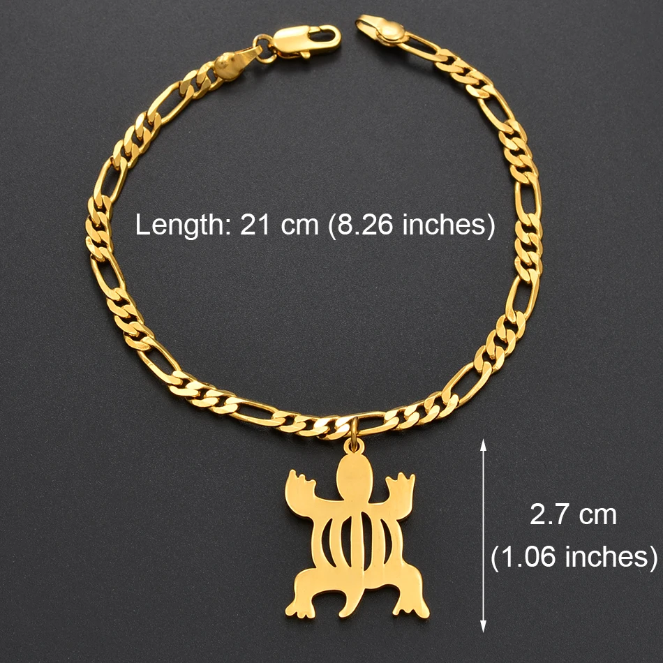 Anniyo Африканский Символ браслеты золотой цвет африканские браслеты Материал Adinkra Gye Nyame ручные цепочки этнические ювелирные изделия подарки#117021