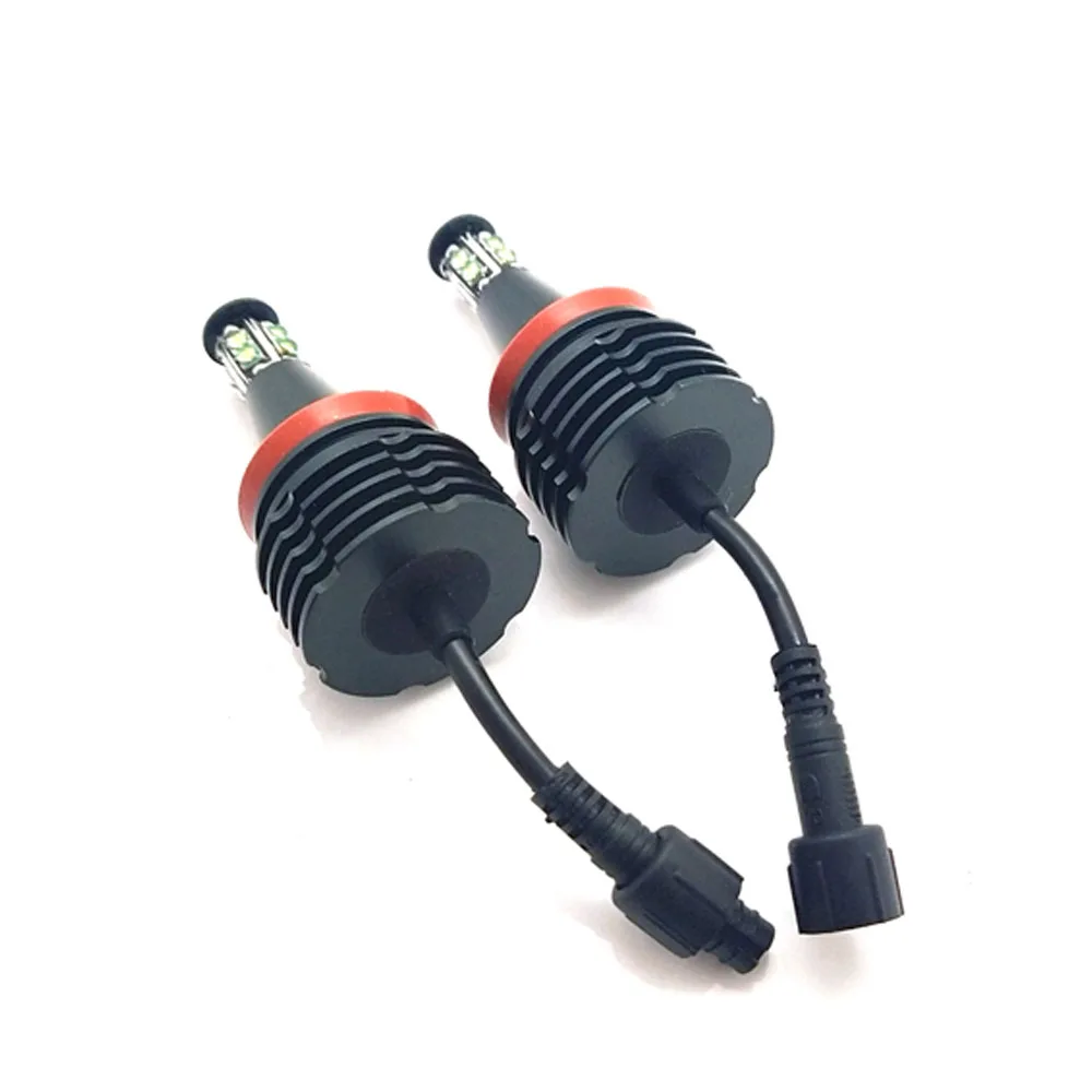 120W 6000K White H8 LED Car Angel Eyes Marker Lights Bulbs error free For BMW 5