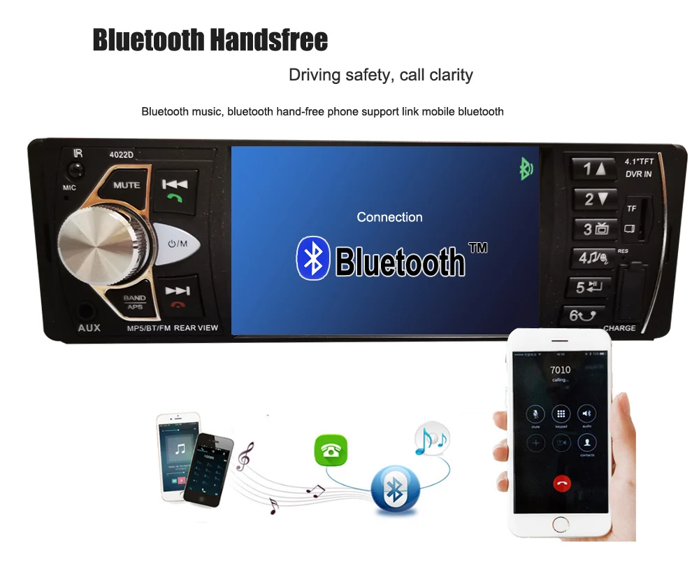 Автомагнитола 1 din 4 дюйма 12 В Bluetooth FM радио MP3 аудиоплеер зарядное устройство 5 USB SD