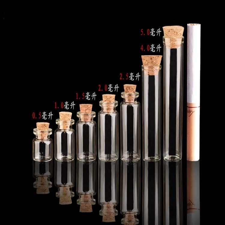 

528 x Mini Clear Cork Glass Bottles Dia12mm Wish Draft Vials For Wedding Birthday Party Gift DIY Vial Pendan