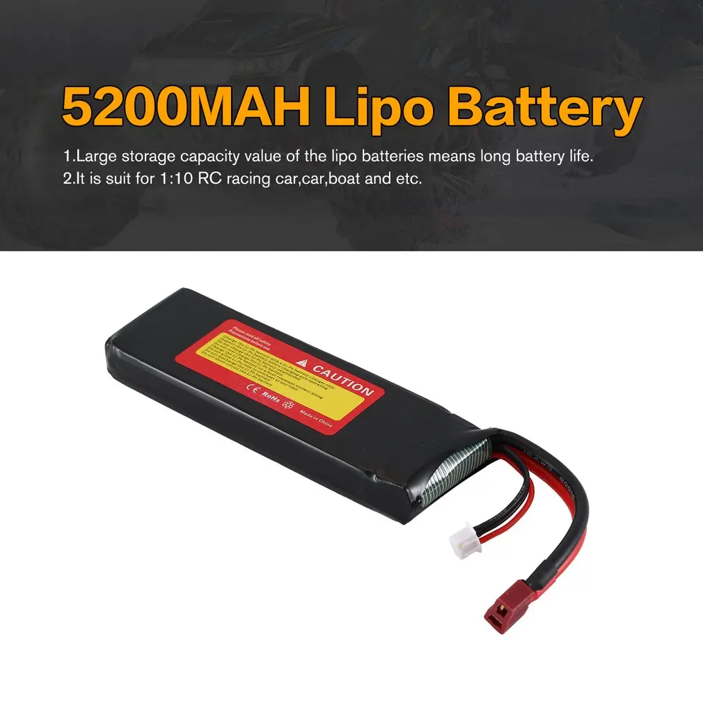 5200MAH 7,6 V 30C T plug Lipo батарея для 1:10 RC гоночный Дрифтинг автомобиль Лодка запасные части заменить перезаряжаемые батареи