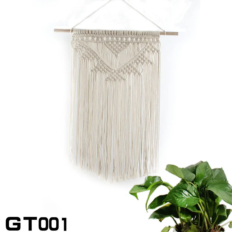 Cross Border Cotton Thread Hand-woven Processing Indoor Decoration Beautify Wall Decoration Wall Hanging Decoration Tapestry Cur