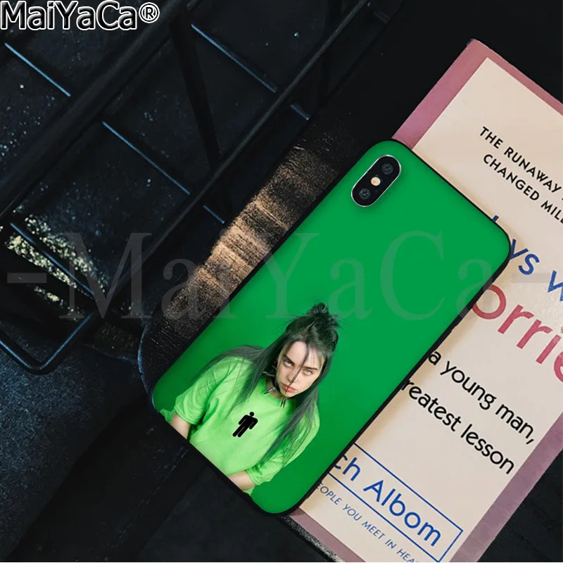 MaiYaCa Billie Eilish DIY печать рисунок чехол для телефона чехол для iPhone 5 5Sx 6 7 7plus 8 8Plus X XS MAX XR