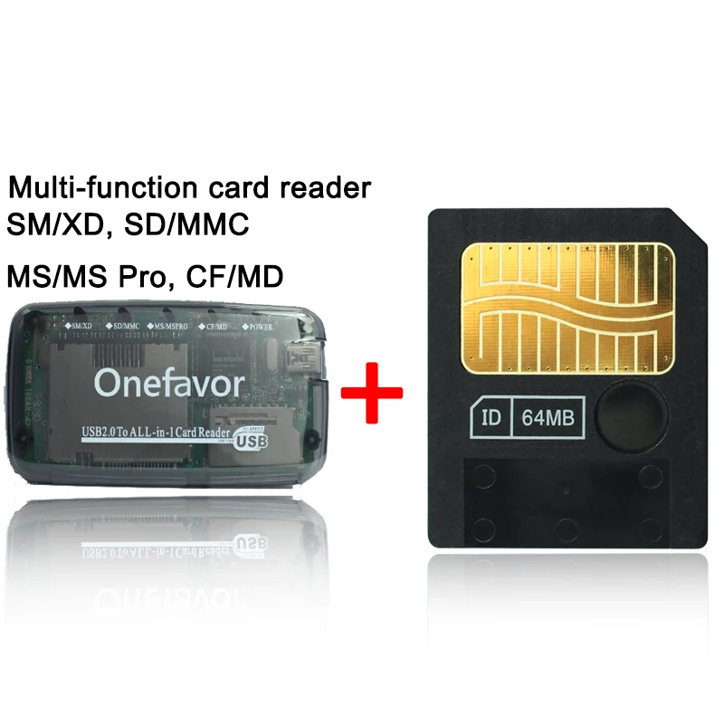 Акция! 128 Мб 64 Мб 32 Мб 16 Мб 8 Мб смарт-медиа карта с SD XD MMC CF MS DUO SM кардридер