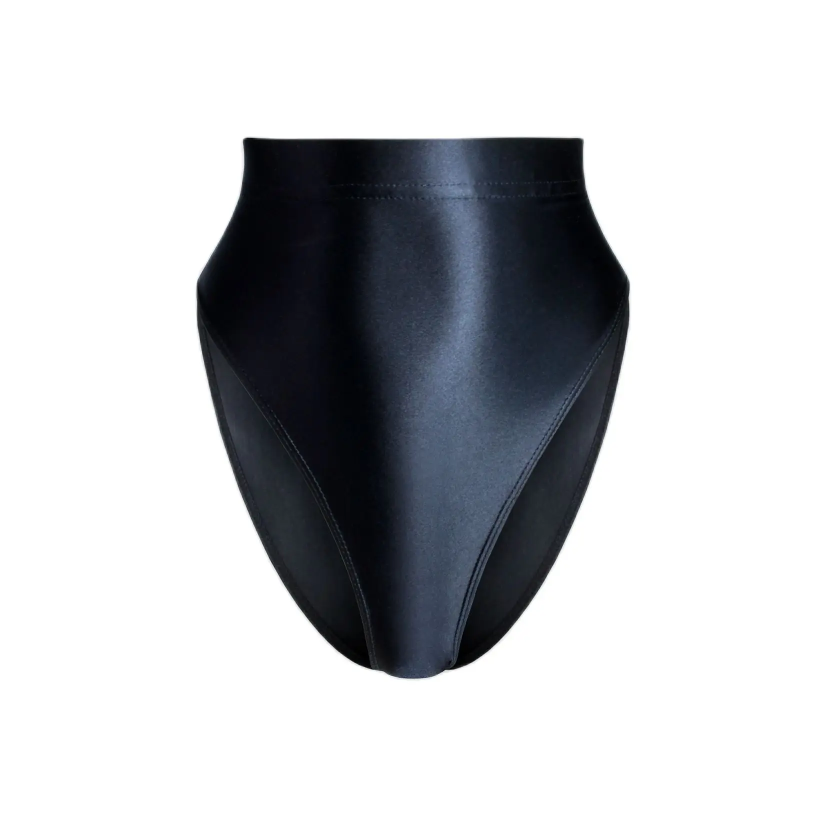 Masked staffs glossy T-shaped pants with buttocks sexy Silky solid bikini high waist tights underpants and high fork Oily briefs