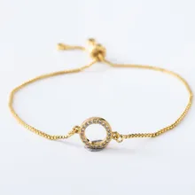 Золотая, серебряная цепочка, браслет с фианитами, кубическим цирконием, браслет из веревки, Круглый браслет макраме, dh4234, модный подарок