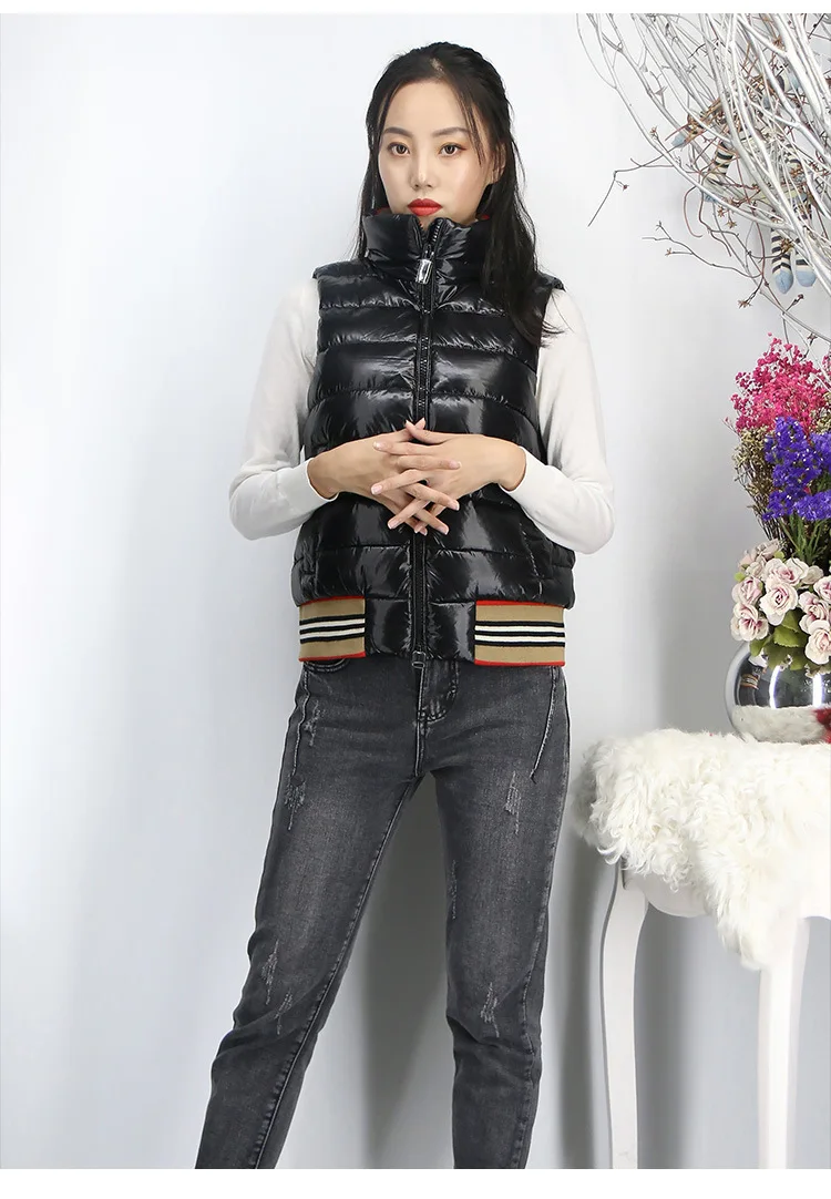 19 high end customized autumn and winter new letter embroidered waistcoat slim body show thin jacket back fashionable and versat