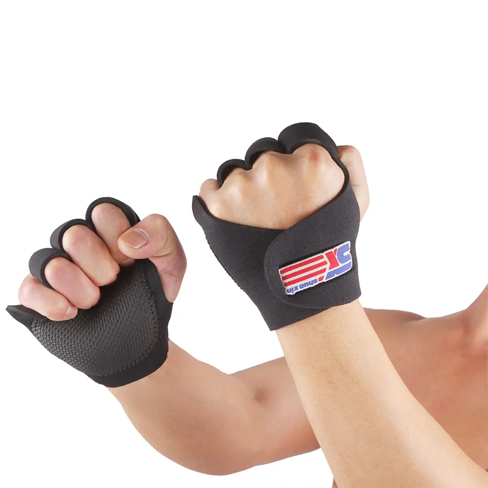 Wrap Guard Brace Outdoor Hurt Sports Synthetic Rubber M/L/XL Hand Support Adjustable Breathable Gym Sports Gloves Durable
