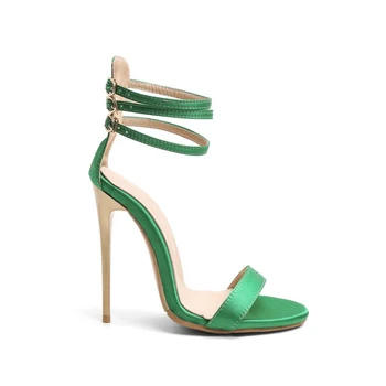 

2020 New Ankle Strap Stiletto High Heels Gladiator Knee High Sandals Shoes Woman Office Ladies Sandals Shoes