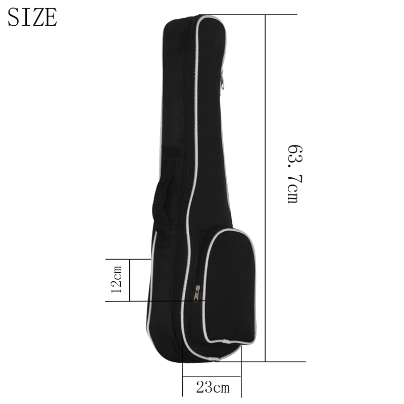 Concert Ukulele Bag Case Backpack 23 Inch Uke Guitar Cover Waterproof Oxford Guitar Backpack Adjustable Shoulder Strap